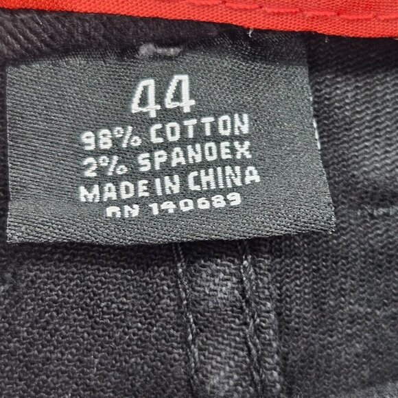 Copper Rivet Distressed Zipper Jeans Black Men’s Size 44x31 Punk Goth Moto Edgy - Picture 7 of 12